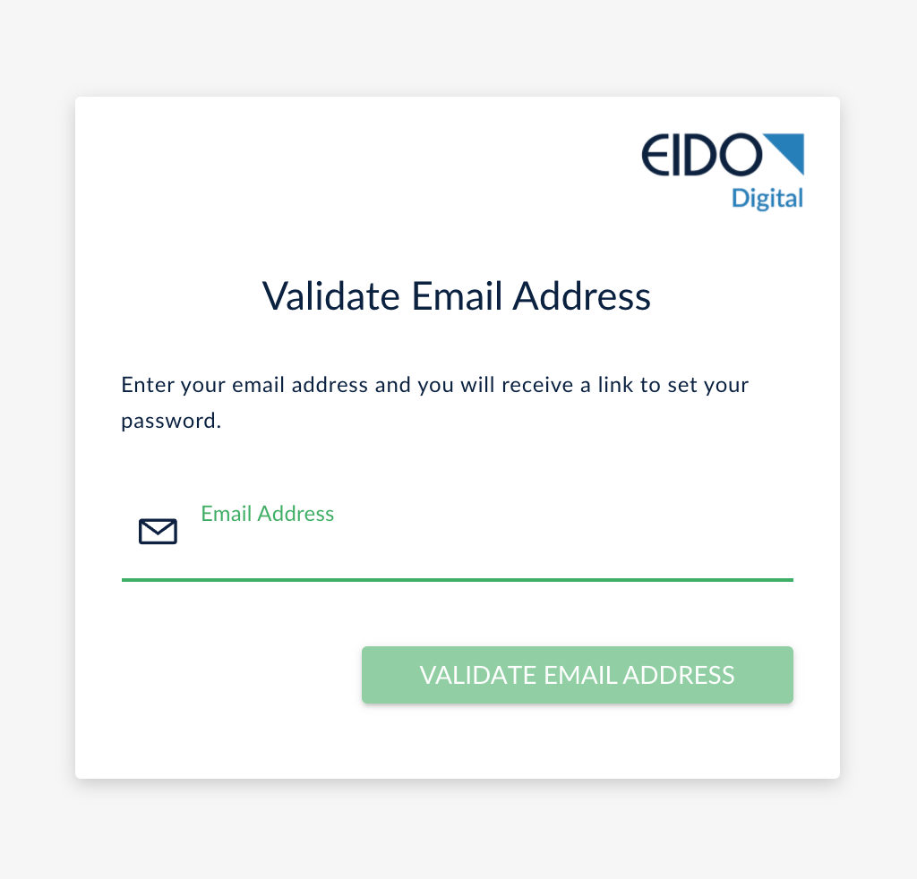 Email validation page