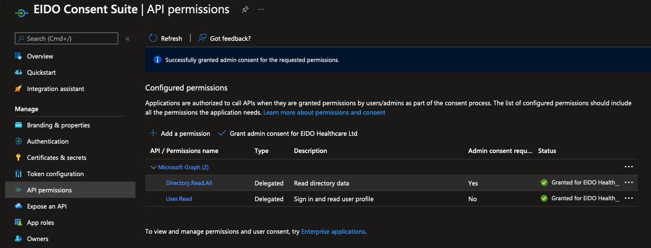 Delegated permissions to query the users group membership